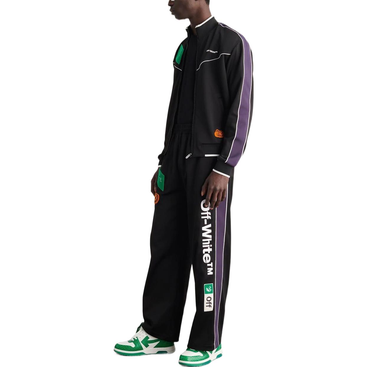 Purchase OFF-WHITE FW22 Striped Graphic Sweatpants Regular Fit Black -  Style OMCJ020F22FAB0011001