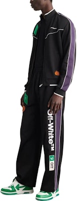 OFF-WHITE FW22 Striped Graphic Sweatpants Regular Fit Black - Style OMCJ020F22FAB0011001 Purchase OFF-WHITE FW22 Striped Graphic Sweatpants Regular Fit Black - Style OMCJ020F22FAB0011001