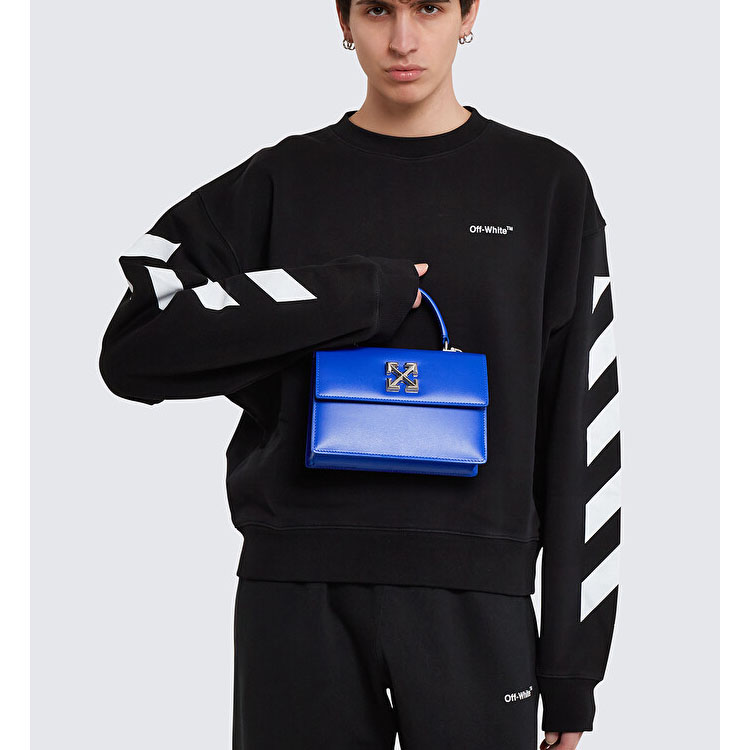 Details for OFF-WHITE FW22 條紋logo印花黑色衛衣 男裝秋季系列 OMBA058C99FLE0011001