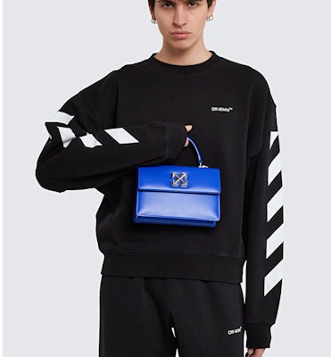 OFF-WHITE FW22 Baju Sejuk Hitam Logo Berjalur Lelaki Koleksi Musim Luruh. OMBA058C99FLE0011001 Details for OFF-WHITE FW22 Baju Sejuk Hitam Logo Berjalur Lelaki Koleksi Musim Luruh. OMBA058C99FLE0011001