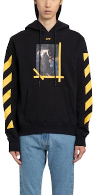 OFF-WHITE FW22 Striped Oil Painting Print Hoodie Black Men’s Pullover OMBB097C99FLE0131001 Lookbook OFF-WHITE FW22 Striped Oil Painting Print Hoodie Black Men’s Pullover OMBB097C99FLE0131001