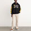 Lookbook OFF-WHITE 2022秋冬黑色条纹印花连帽卫衣 男款 OMBB085C99FLE0081001