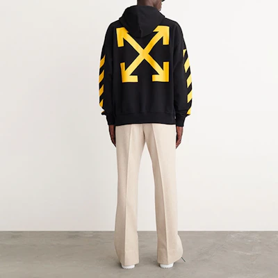 OFF-WHITE 2022秋冬黑色条纹印花连帽卫衣 男款 OMBB085C99FLE0081001 Shop OFF-WHITE 2022秋冬黑色条纹印花连帽卫衣 男款 OMBB085C99FLE0081001