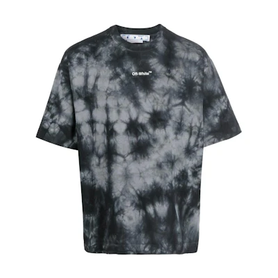 OFF-WHITE FW22 Tie-Dye Logo Print Oversized Grey T-Shirt OMAA120F22JER0090701