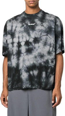 OFF-WHITE FW22 Kaos Abu-abu Tie-Dye Logo Print Oversized OMAA120F22JER0090701 Lookbook OFF-WHITE FW22 Kaos Abu-abu Tie-Dye Logo Print Oversized OMAA120F22JER0090701