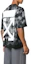 Shop OFF-WHITE FW22 Kaos Abu-abu Tie-Dye Logo Print Oversized OMAA120F22JER0090701