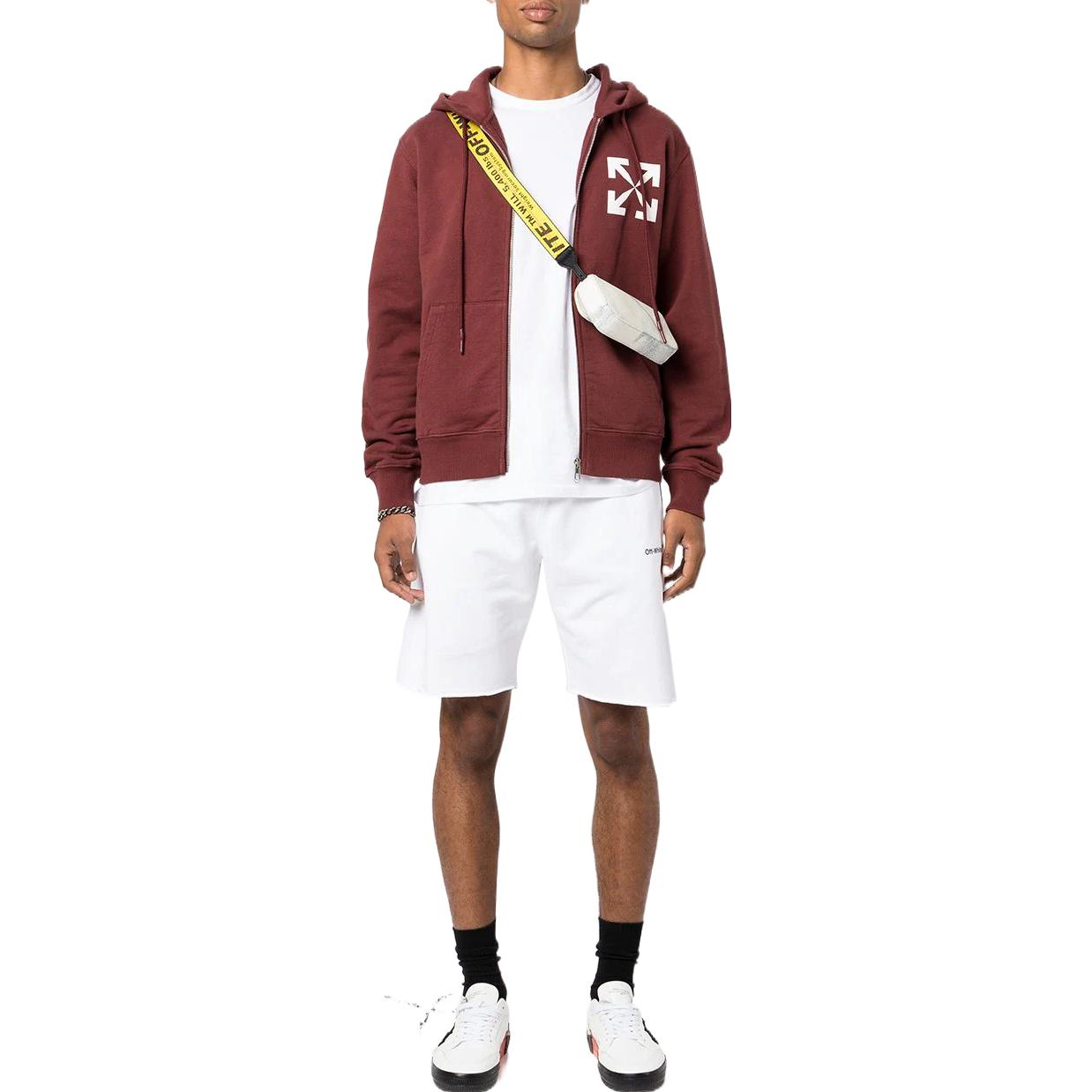 Lookbook OFF-WHITE FW22 Celana Pendek Kasual Print Arrows Putih Regular Fit OMCI012C99FLE0030110