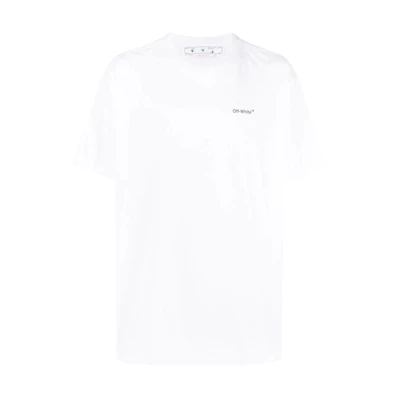 OFF-WHITE FW22 White Logo Printed Crewneck Short Sleeve T-Shirt Regular Fit OMAA038C99JER0080110