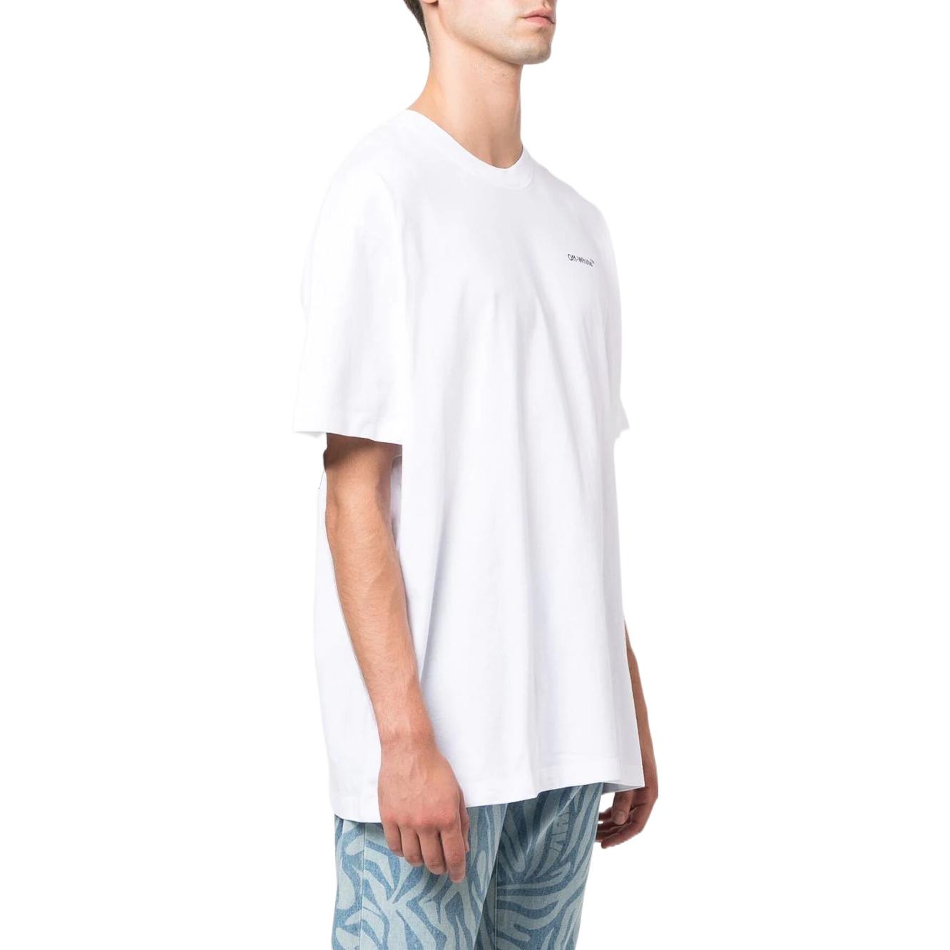 OFF-WHITE FW22 White Logo Printed Crewneck Short Sleeve T-Shirt  Regular Fit OMAA038C99JER0080110 圖 5
