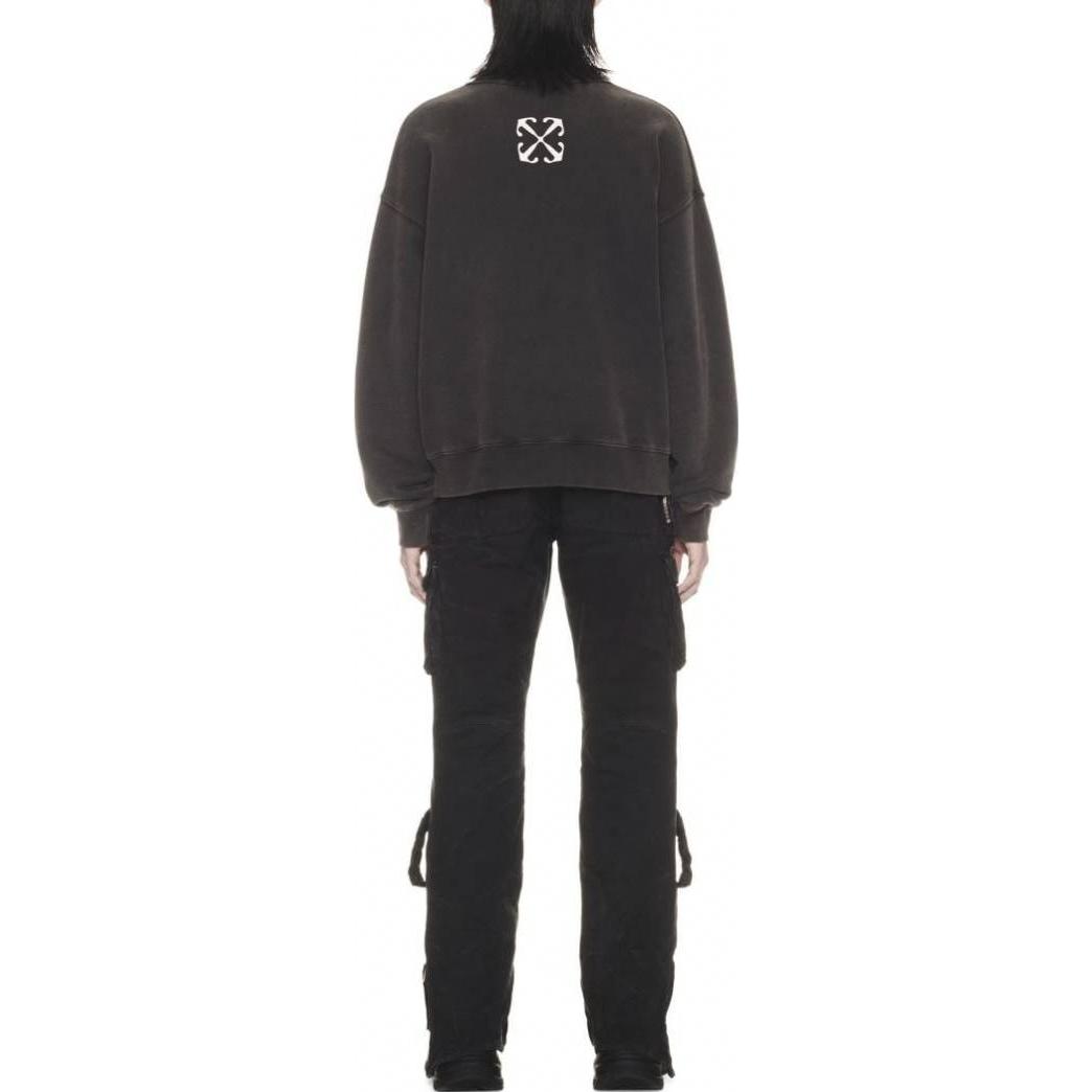 Shop OFF-WHITE FW23 Sudadera Negra Oversize de Ajuste Relajado para Hombre OMBA054F23FLE0141084