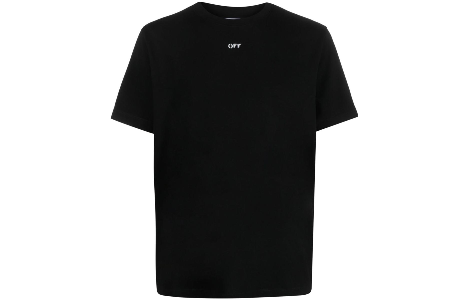 Buy OFF-WHITE FW23 Black Graphic Print Crewneck T-Shirt  Regular Fit. OMAA027F23JER0021001