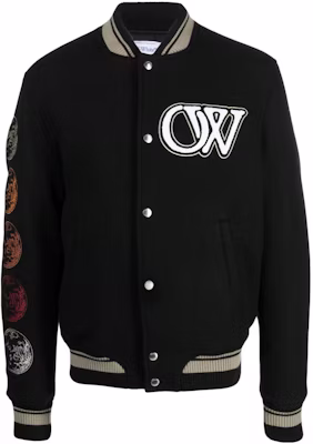 Chaqueta Negra Casual Off-White FW23 con Letras Estampadas Hombre Corte Regular OMEH053F23FAB0021001 Order Chaqueta Negra Casual Off-White FW23 con Letras Estampadas Hombre Corte Regular OMEH053F23FAB0021001