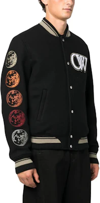 Chaqueta Negra Casual Off-White FW23 con Letras Estampadas Hombre Corte Regular OMEH053F23FAB0021001 Purchase Chaqueta Negra Casual Off-White FW23 con Letras Estampadas Hombre Corte Regular OMEH053F23FAB0021001