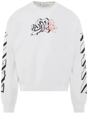 Off-White FW23 Geometric Print Crewneck Sweatshirt Lengan Panjang Putih OMBA058S22FLE003-0110 Buy Off-White FW23 Geometric Print Crewneck Sweatshirt Lengan Panjang Putih OMBA058S22FLE003-0110