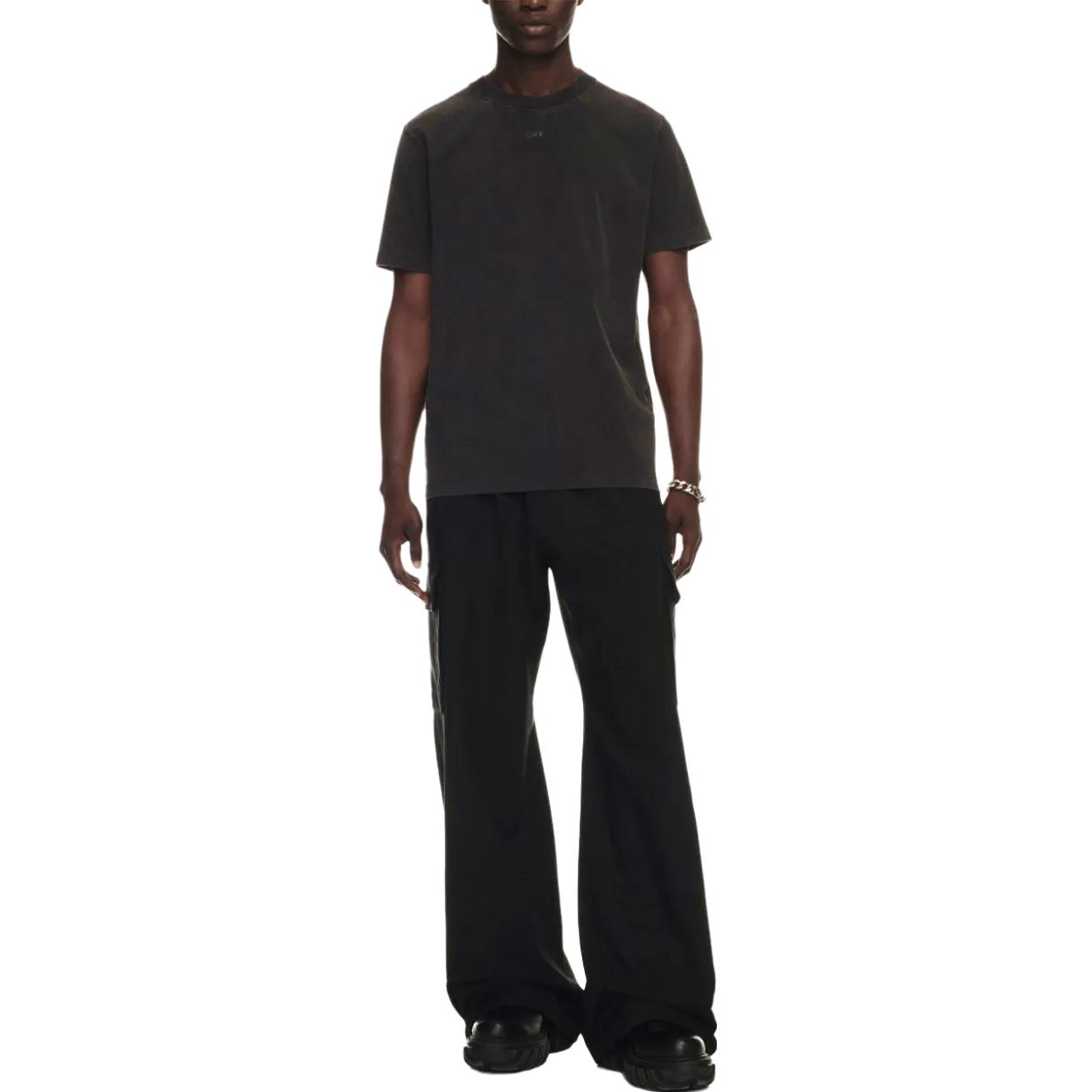 OFF-WHITE FW23 Letter Crewneck Short Sleeve Tee Black (). OMAA027F23JER0111084 圖 3