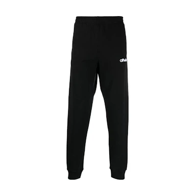 OFF-WHITE FW23 Logo Embroidered Casual Sweatpants Black Regular Fit OMCH033S23FLE0011001