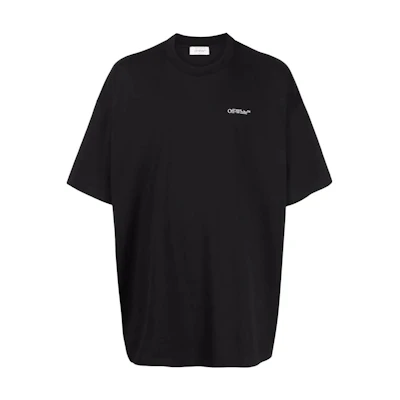 OFF-WHITE FW23 Logo Print Oversized Black T-Shirt for Men. OMAA161F23JER0041001