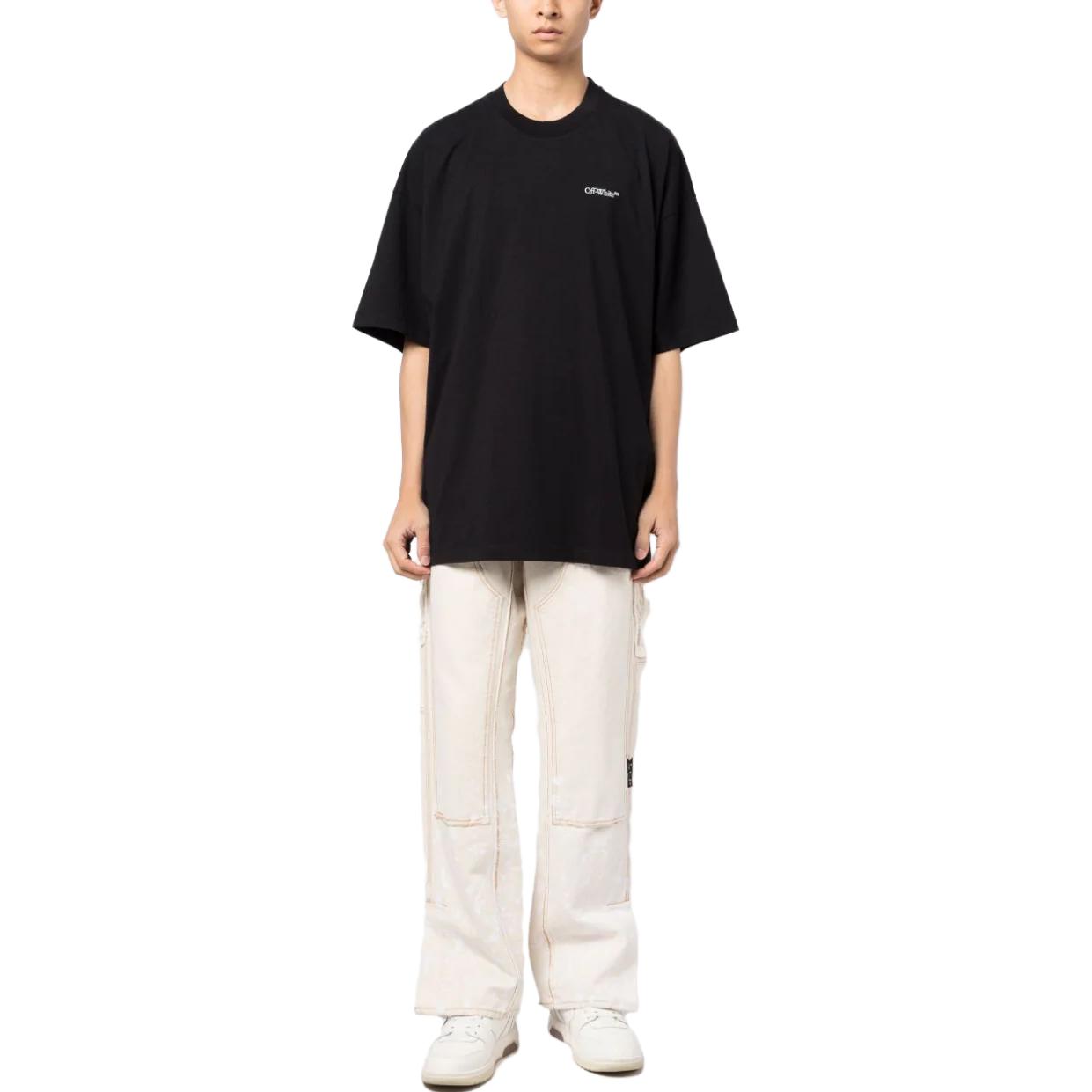 OFF-WHITE FW23 Logo Print Oversized Black T-Shirt for Men. OMAA161F23JER0041001 圖 3