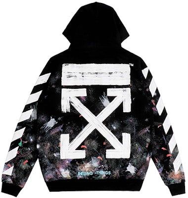 OFF-WHITE Galaxy Brush Graffiti Hoodie Zip Jacket Black OMBB003F176190309901 Order OFF-WHITE Galaxy Brush Graffiti Hoodie Zip Jacket Black OMBB003F176190309901