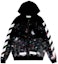 Lookbook OFF-WHITE Galaxy Brush Graffiti Hoodie Zip Jacket Black OMBB003F176190309901