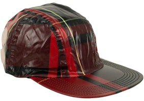 Off-White Glossy Baseball Hat Plaid/Red Off-White Glossy Baseball Hat Plaid/Red