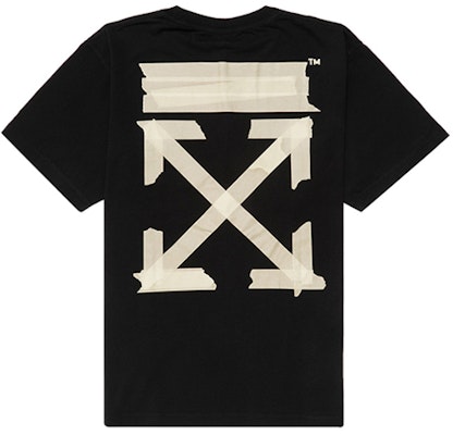 OFF-WHITE Baju T-Shirt Hitam Tape Anak Panah Emas Klasik OMAA038G20JER0021048 Buy OFF-WHITE Baju T-Shirt Hitam Tape Anak Panah Emas Klasik OMAA038G20JER0021048