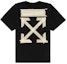 Order OFF-WHITE Baju T-Shirt Hitam Tape Anak Panah Emas Klasik OMAA038G20JER0021048