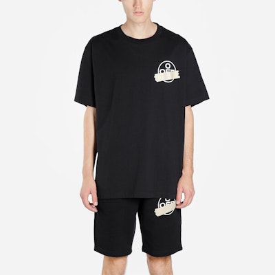 OFF-WHITE Baju T-Shirt Hitam Tape Anak Panah Emas Klasik OMAA038G20JER0021048 Shop OFF-WHITE Baju T-Shirt Hitam Tape Anak Panah Emas Klasik OMAA038G20JER0021048