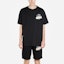 Shop OFF-WHITE Baju T-Shirt Hitam Tape Anak Panah Emas Klasik OMAA038G20JER0021048
