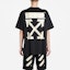 Purchase OFF-WHITE Baju T-Shirt Hitam Tape Anak Panah Emas Klasik OMAA038G20JER0021048