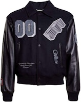 Off-White GOLDEN RATIO' Varsity Jacket Black/Grey Off-White GOLDEN RATIO' Varsity Jacket Black/Grey