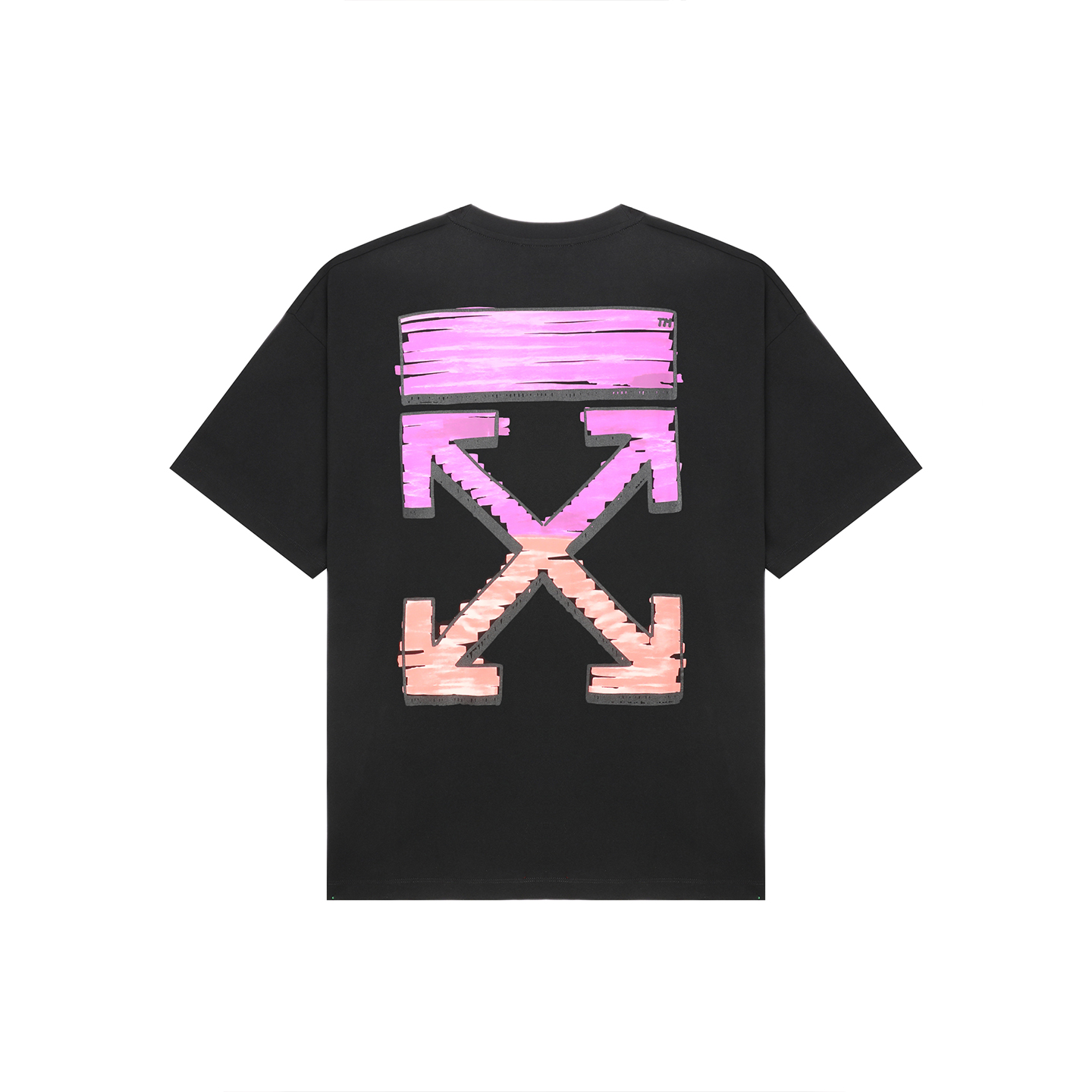 Off-White Gradient Arrows Graffiti Print T-Shirt Unisex Fashion Staple OFFTEGARC067Q