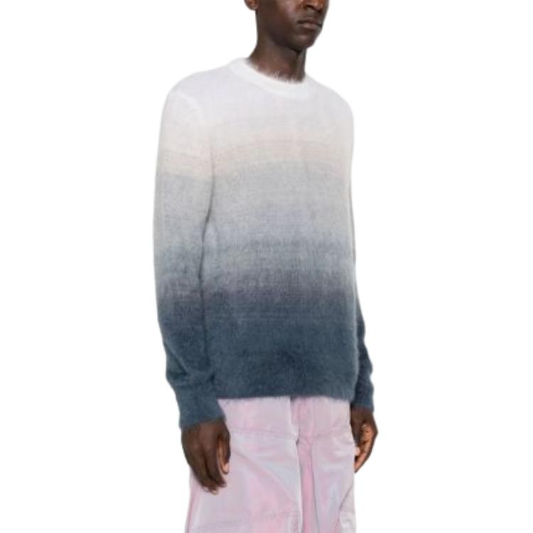 Purchase OFF-WHITE Gradient Crewneck Long Sleeve Knit Sweater Kelabu Lelaki Regular Fit. OMHE170F24KNI0010610