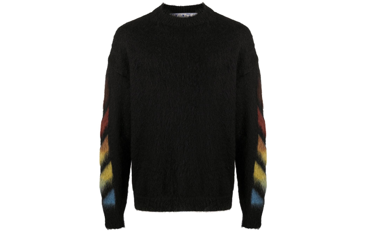 Order OFF-WHITE Gradient Logo Sweater Hitam OMHA036F20KNI0011087