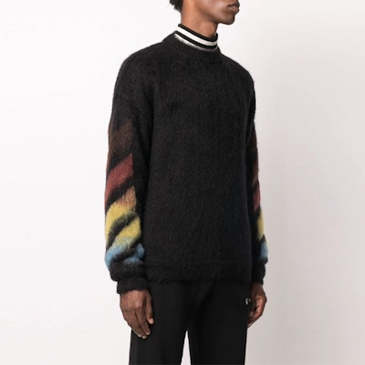 OFF-WHITE Gradient Logo Sweater Hitam OMHA036F20KNI0011087 Shop OFF-WHITE Gradient Logo Sweater Hitam OMHA036F20KNI0011087