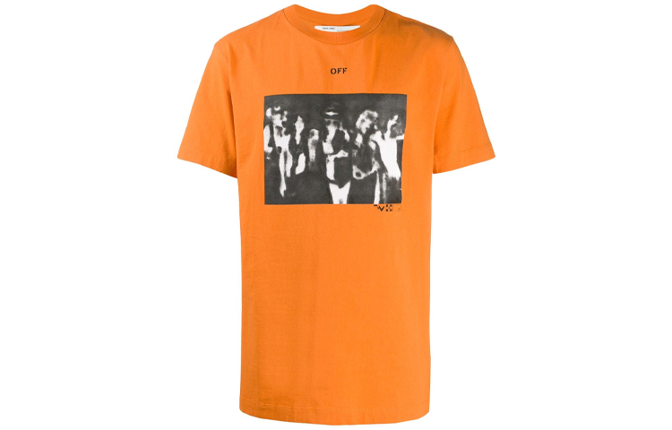 OFF-WHITE Graffiti Arrows Print Loose Fit Short Sleeve T-Shirt Orange . OMAA027R201850151910 圖 2