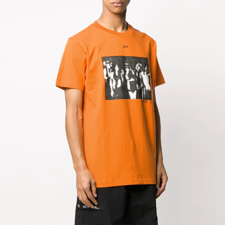 OFF-WHITE Graffiti Arrows Print Loose Fit Short Sleeve T-Shirt Orange . OMAA027R201850151910 圖 4