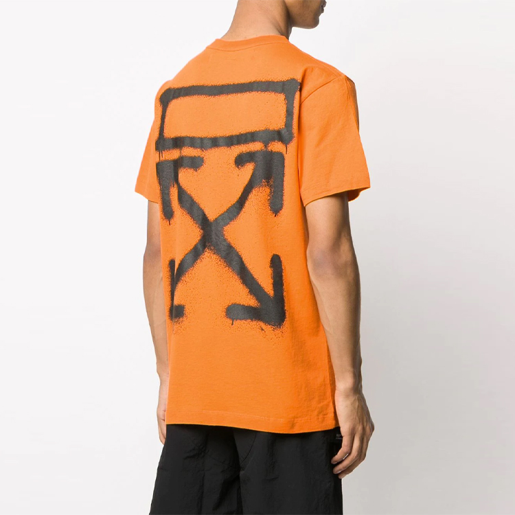 OFF-WHITE Graffiti Arrows Print Loose Fit Short Sleeve T-Shirt Orange . OMAA027R201850151910 圖 5