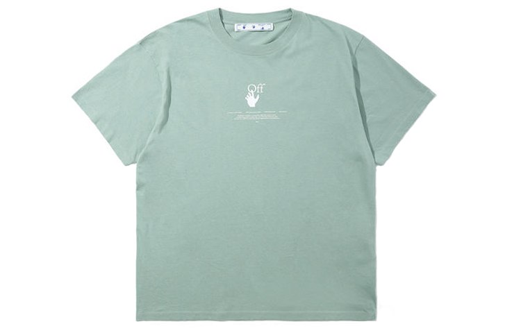 OFF-WHITE Graffiti Logo Oversized Tee SS21 Light Green OMAA038R21JER0075041