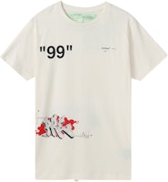 OFF-WHITE Graffiti Print T-shirt White OMAA027R191850060288 OFF-WHITE Graffiti Print T-shirt White OMAA027R191850060288