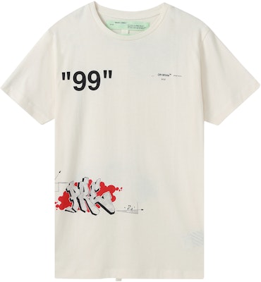 OFF-WHITE Baju-T Cetakan Graffiti Putih OMAA027R191850060288 Order OFF-WHITE Baju-T Cetakan Graffiti Putih OMAA027R191850060288