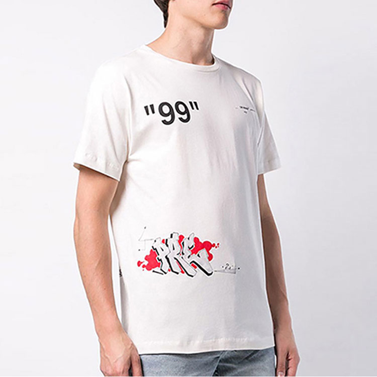 Details for OFF-WHITE Baju-T Cetakan Graffiti Putih OMAA027R191850060288