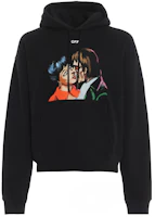 Off-White Graphic Print Hoodie Black Long Sleeve Sweatshirt OMBB037R19B970031088 Off-White Graphic Print Hoodie Black Long Sleeve Sweatshirt OMBB037R19B970031088