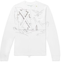 Off-White Graphic Print L/S T-Shirt White/Black Off-White Graphic Print L/S T-Shirt White/Black