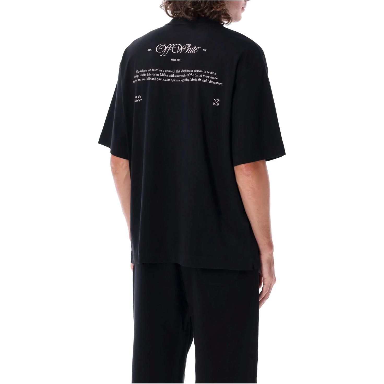 OFF-WHITE Graphic Print Relaxed Fit Black Short Sleeve T-Shirt Men OMAA120F24JER0081084 圖 3