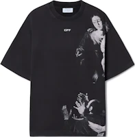 OFF-WHITE Graphic Print Short Sleeve Crewneck T-Shirt Black OMAA120F24JER0091001 OFF-WHITE Graphic Print Short Sleeve Crewneck T-Shirt Black OMAA120F24JER0091001