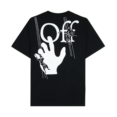 OFF-WHITE Graphic Print Short Sleeve T-Shirt Black OMAA038E20JER0011001
