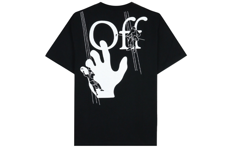 Order OFF-WHITE Baju T Lengan Pendek Cetakan Grafik Hitam OMAA038E20JER0011001