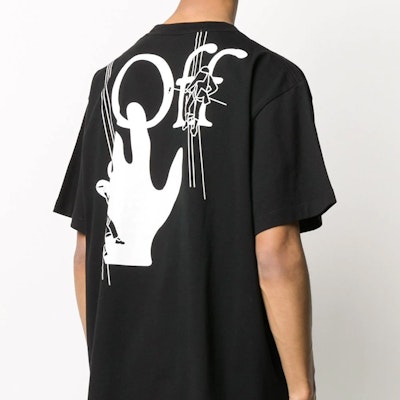 OFF-WHITE Baju T Lengan Pendek Cetakan Grafik Hitam OMAA038E20JER0011001 Details for OFF-WHITE Baju T Lengan Pendek Cetakan Grafik Hitam OMAA038E20JER0011001