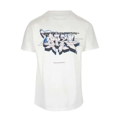OFF-WHITE Graphic Print Short Sleeve T-Shirt White - OMAA027R191850050288